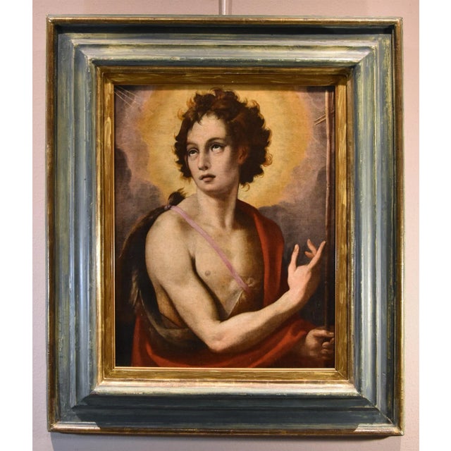 Florentine painter, 16th-17th century saint john the baptist oil on canvas (67 x 56 cm - framed 98 x 83 cm) by...