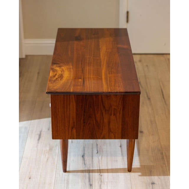 Brown 1961 Solid Walnut Mid-Century Modern Low Chest With 4 Drawers, Attributed For Sale - Image 8 of 13