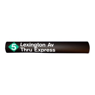 New York City Subway #5 Train Sign For Sale