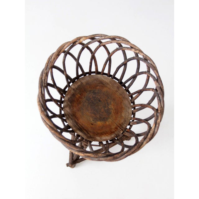 Antique Adirondack Twig Plant Stand For Sale - Image 12 of 18