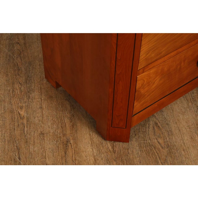 Brown Stickley 21st Century Collection Pair of Granite Top Cherry Nightstands For Sale - Image 8 of 18