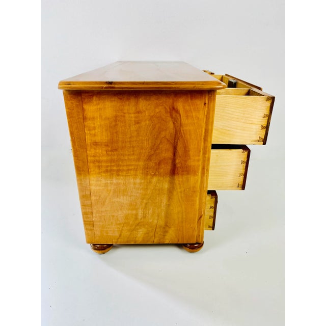 Brown Vintage Jewelry Box in Cherry Wood For Sale - Image 8 of 11