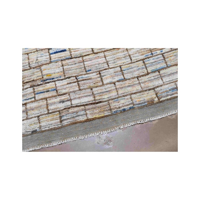 Textile Modern Hand Knotted Wool Rug For Sale - Image 7 of 7