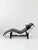 Modernist Chaise Longue in Black Leather and Chrome Metal, 1970s For Sale - Image 6 of 6
