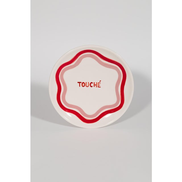 Talk of the Table Artisanal Plate Set- 2 Pieces For Sale - Image 4 of 13