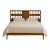Mid-Century Modern Walnut Veneer King Headboard With Chrome Trim For Sale