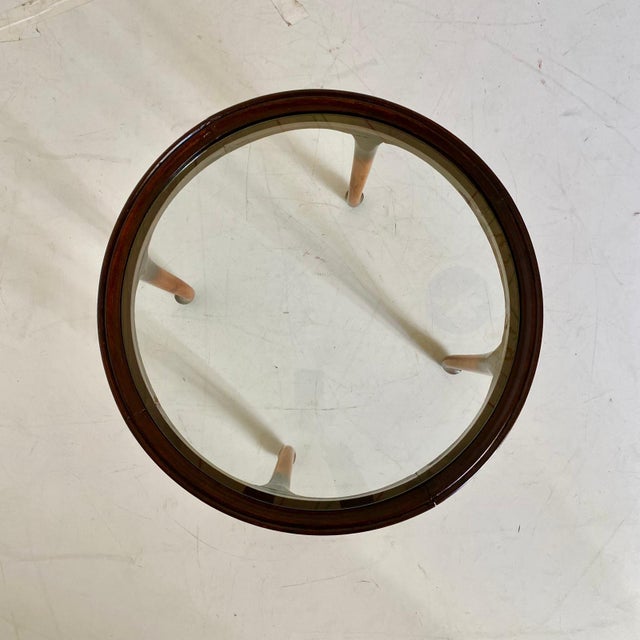 Vintage French Art Deco Coffee Table in Beech and Glass, 1920s For Sale - Image 4 of 13