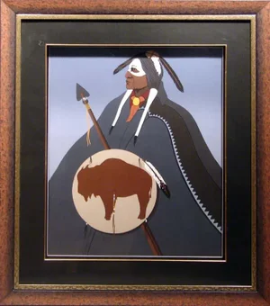 Kim Means"Buffalo Medicine Man" Hand Signed With Custom Frame