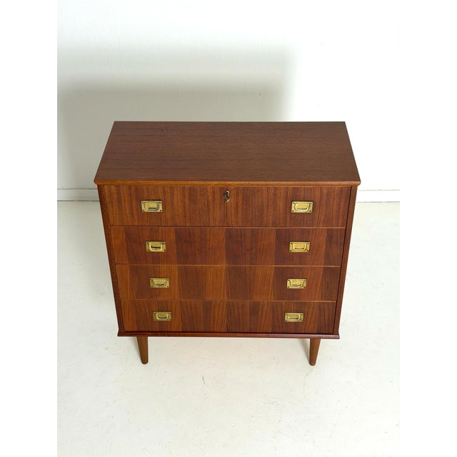 Danish Teak Chest of Drawers, 1960s For Sale - Image 3 of 10