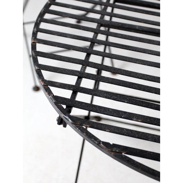 Vintage French Bistro Folding Patio Set For Sale - Image 13 of 18