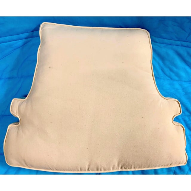 Vintage White Armchair Seat Cushion Pads- a Pair For Sale - Image 4 of 8