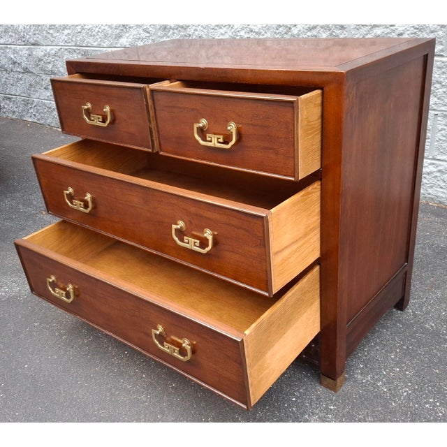 Mid 20th Century Mid 20th Century Century Furniture Chinese Chippendale Style Mahogany Four-Drawer Chest For Sale - Image 5 of 16