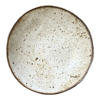 Speckled Stoneware Large Serving Bowl For Sale