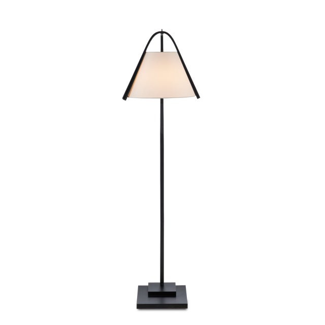 Transitional Currey & Company Frey Floor Lamp For Sale - Image 3 of 7
