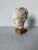 Vintage Handcrafted Hygieia Greek Goddess Plaster Bust Sculpture on Wood Base For Sale - Image 9 of 12