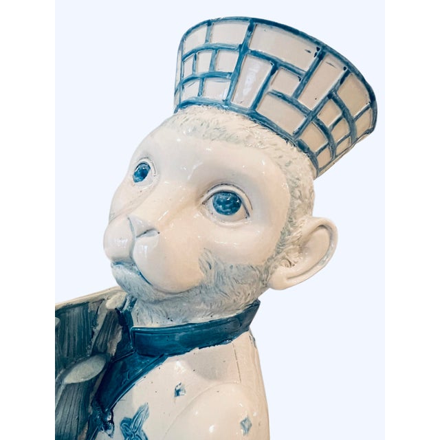 Pair Palm Beach Monkey’s Toting Artichoke Bowls For Sale - Image 12 of 18