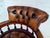 Brown Antique Style Chesterfield Swivel and Tilt Captain's Chair in Brown Buttoned Leather, 1990s For Sale - Image 8 of 18