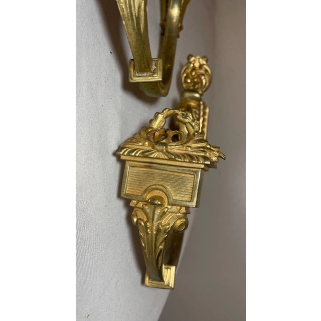 Antique Ornate Victorian Gold Dore Bronze Curtain Rod Holder Tiebacks Brackets For Sale In New York - Image 6 of 9