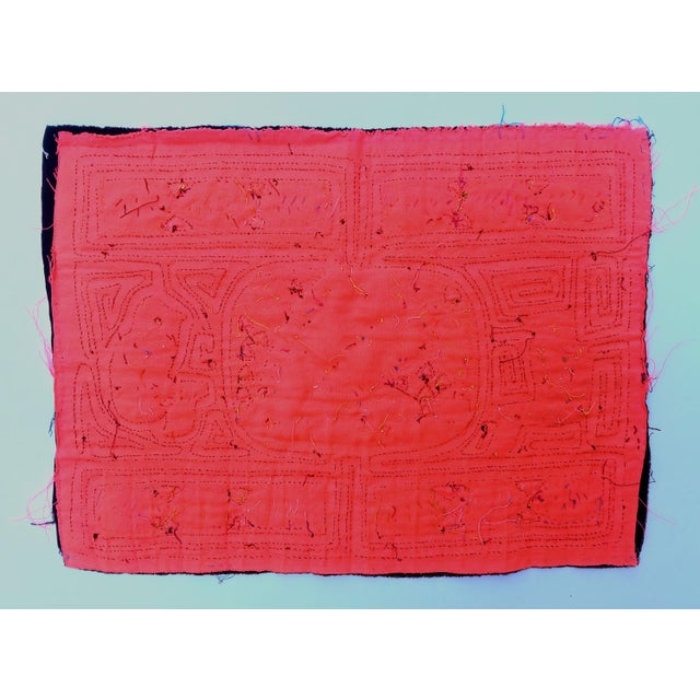 Mola Fabric by Cuna Indians from San Blas Island, Panama, 1970s, in Very Good conditions. Designed 1970 to 1979