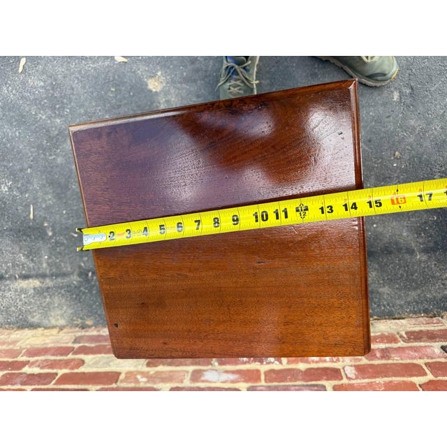 Antique Victorian Style Walnut Burled Wood Narrow Bedside Cabinet For Sale - Image 11 of 14