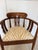Vintage Cheraton Style Inlaid Mahogany Accent Chair with new designer upholstery For Sale - Image 4 of 6