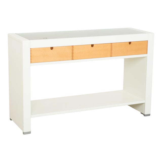 Wooden Sideboard in White and Brown from Hülsta For Sale