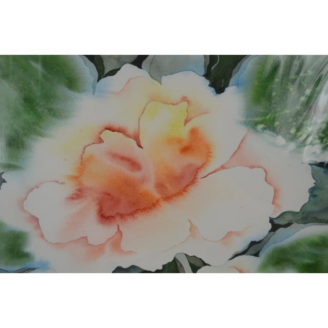 Late 20th Century Original Modernist Floral Abstract Painting Signed For Sale - Image 4 of 6