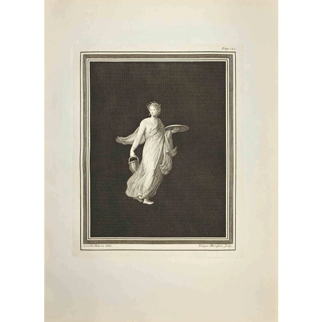 Cernophores dancer with Basket, Plate, Crown from "Antiquities of Herculaneum" is an etching on paper realized by Filippo...