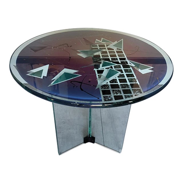 Joan Irving Art Glass Table For Sale