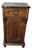 Antique Walnut Nightstand / Bedside Cabinet Featuring a Dark Marble Top and a Single Drawer Above a Cabinet Door For Sale