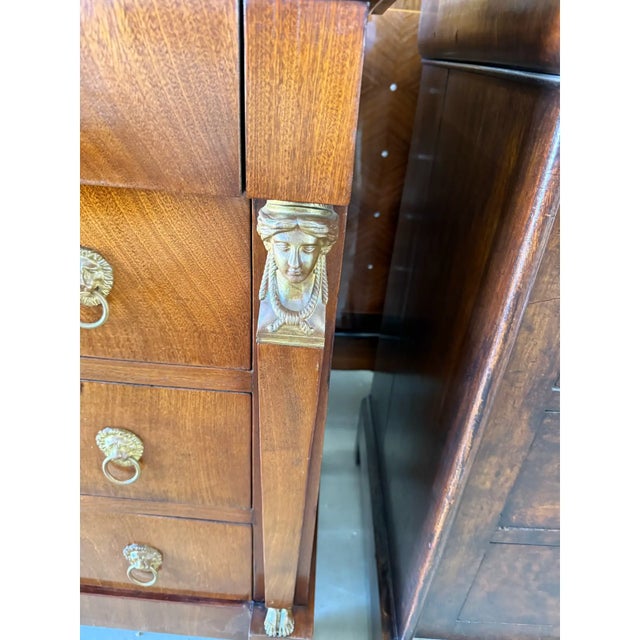 19th Century French Empire Marble Top Chest of Drawer or Commode For Sale - Image 4 of 12