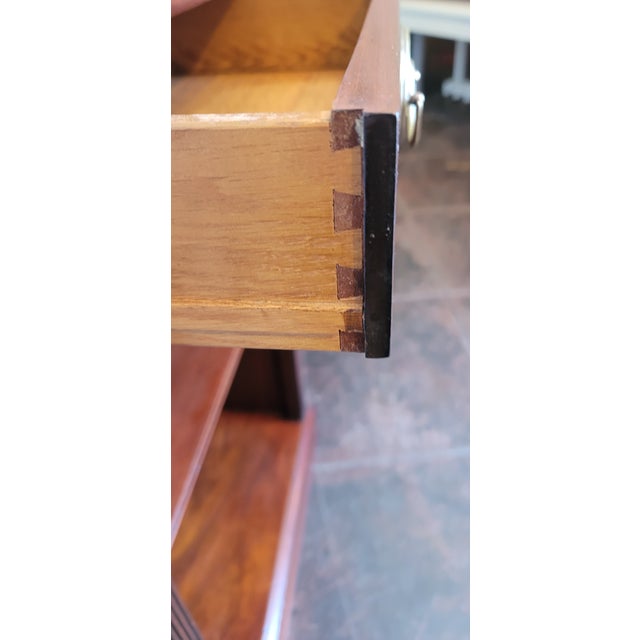 Red Chippendale Pair of Nightstands Bedside Stands Mahogany Kittenger Company For Sale - Image 8 of 10