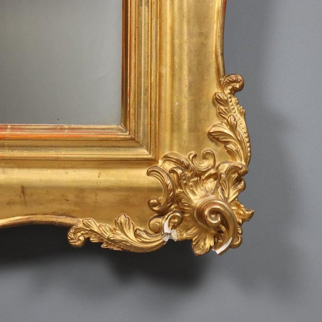 Goldenrod Carved and Gilded Wooden Mirror For Sale - Image 8 of 13