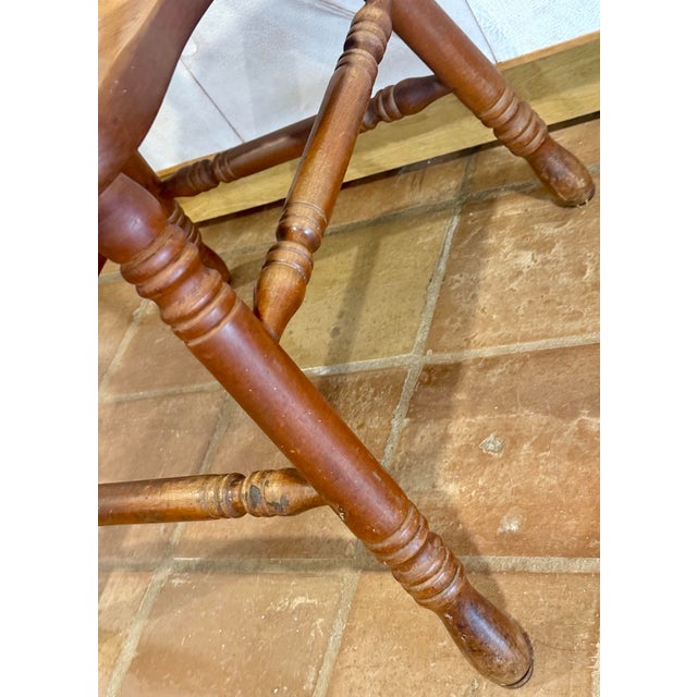 Solid Hard Rock Maple Colonial, Pub Style Spindle Back Side or Dining Chair For Sale - Image 10 of 12