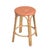 Wood Tobias 24 in. Seat Height Round Rattan Backless Counter Stool, Orange/White Dot/ Natural Rattan Frame For Sale - Image 7 of 7