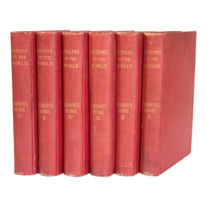 1899 Edward Gibbon "The Decline and Fall of the Roman Empire", Complete Set of 6 Volumes