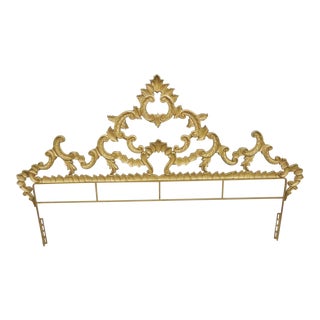 Hollywood Regency Gilt Kingsize Headboard For Sale