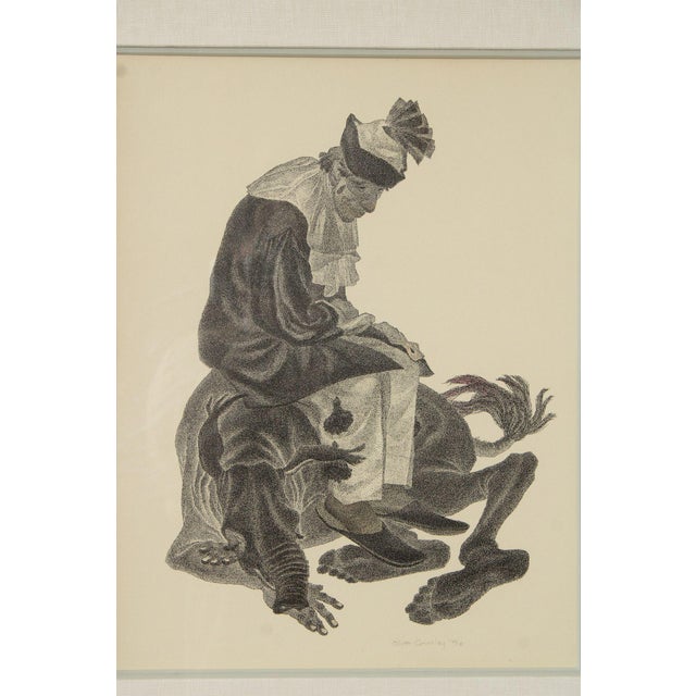 Oliver Grimley Whimsical Clown Pen and Ink Drawing For Sale - Image 9 of 12