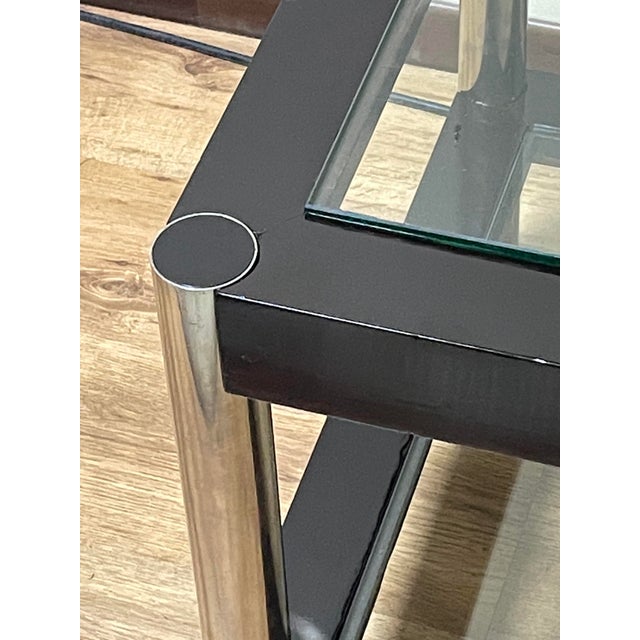 Modern Coffee Table with Glass Shelves, 1970s For Sale - Image 3 of 16