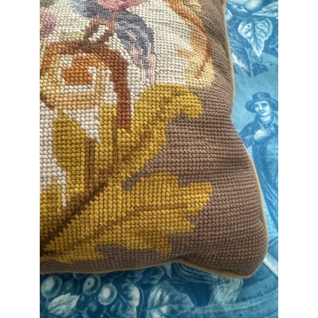Neoclassical Style Urn and Bird Petit Point Needlepoint Pillow For Sale In Pittsburgh - Image 6 of 11