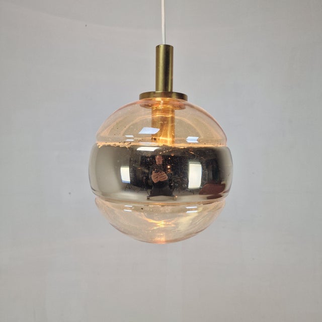 Mid-Century Modern Pendant attributed to Peill & Putzler, Germany, 1970s For Sale - Image 4 of 11
