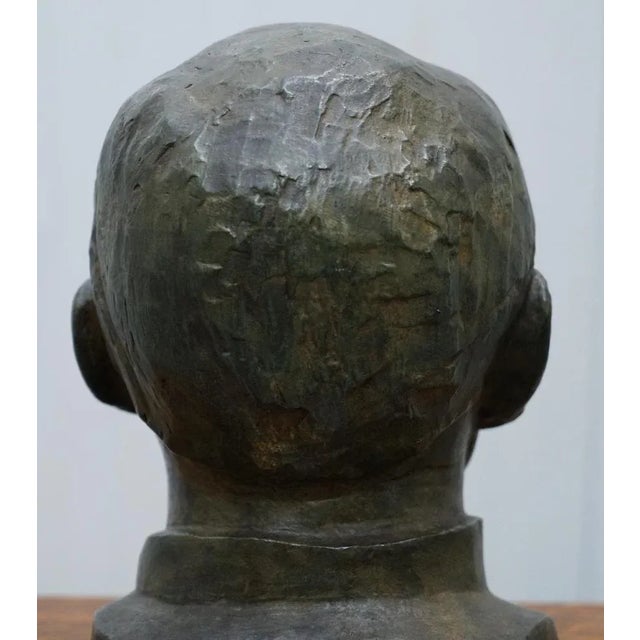 Large Bronze Head of Priest from James Bourlet & Sons LTD, 1840s For Sale - Image 14 of 18