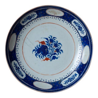 Chinese Export Plate, 18th Century For Sale