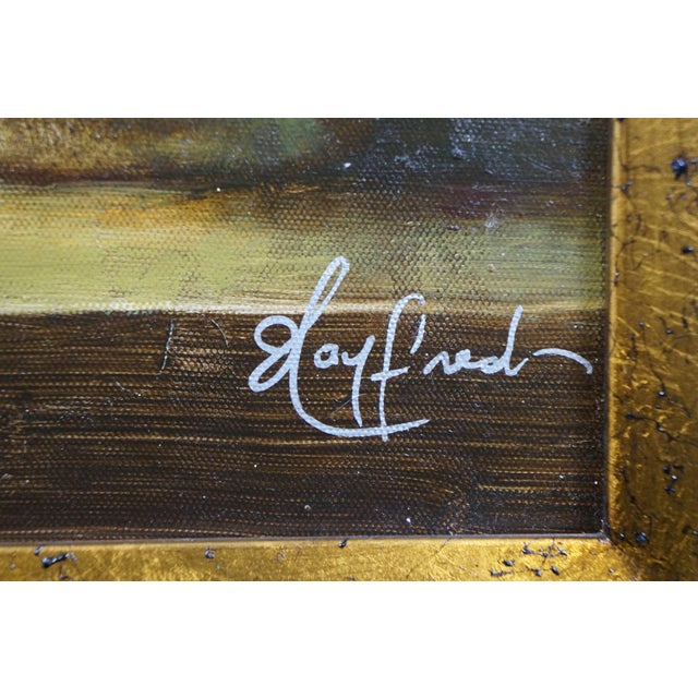 Late 20th Century Timeless Treasures Vase Crock Yellow Flowers Still Life Oil Painting 27" For Sale - Image 6 of 11