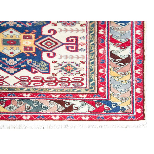 Cream Vintage Persian Ardebil Rug For Sale - Image 8 of 10
