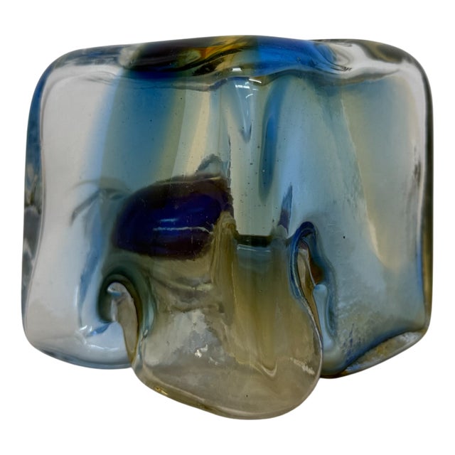 Vintage Cube Vase from Kapka Touskova, 1983 For Sale