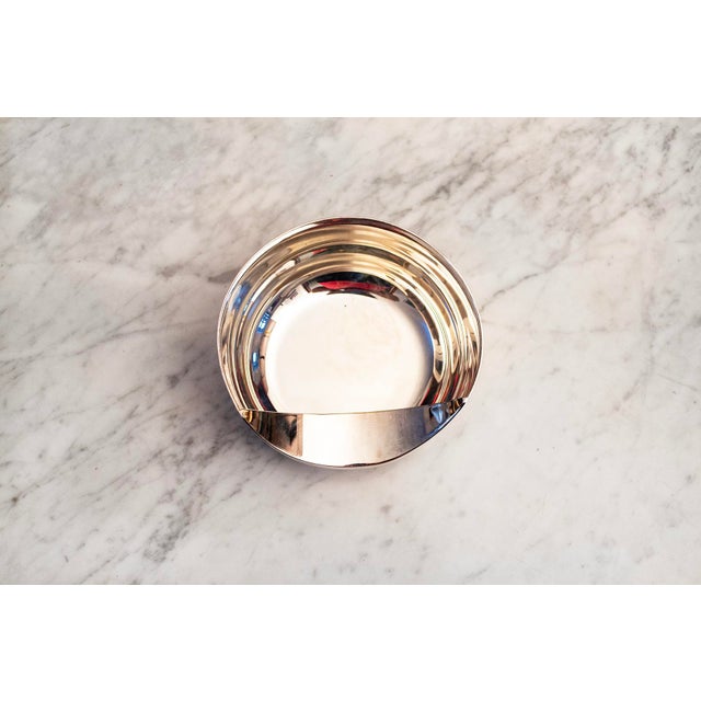 Mid-Century Modern Silver-Plated Sculpture Bowl by Lino Sabattini, 1970s For Sale - Image 3 of 6