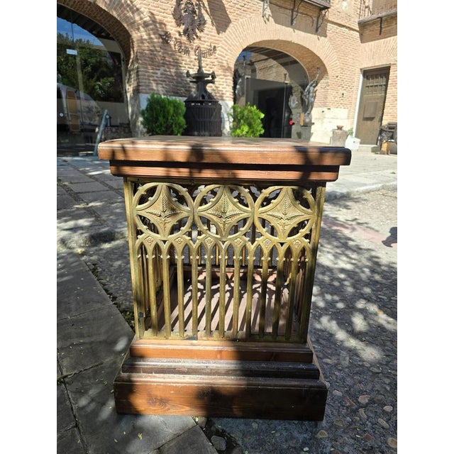 Late 19th Century 19th Century Neo-Gothic Pedestal, 1890s For Sale - Image 5 of 18