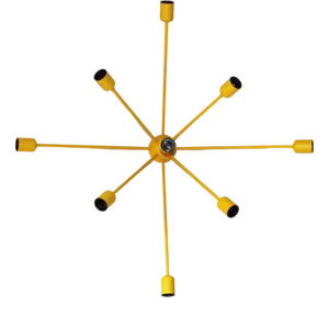 Sputnik 9-Armed Wall Lamp in Yellow