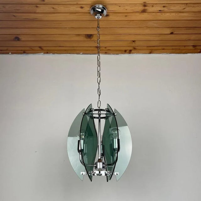 Mid-Century Gray Pendant Lamp from Veca, Italy, 1980s For Sale - Image 13 of 13